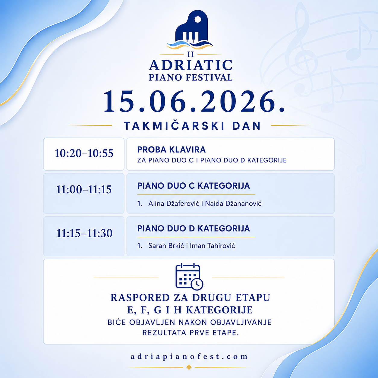 Slika rasporeda za 15. jun 2026.